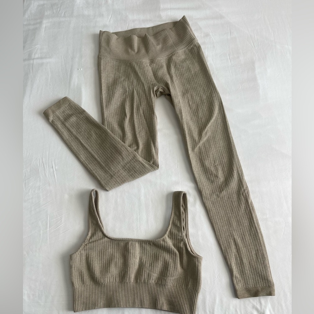 Amazon Tan workout set.
